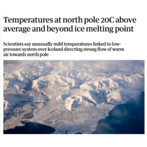 North Pole Warms 20°C Above Normal—A Catastrophe in the Making ⚠️