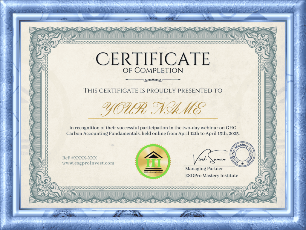 GHG Certification